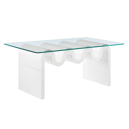 Ondine Glass Top Coffee Table by Modway FredCo