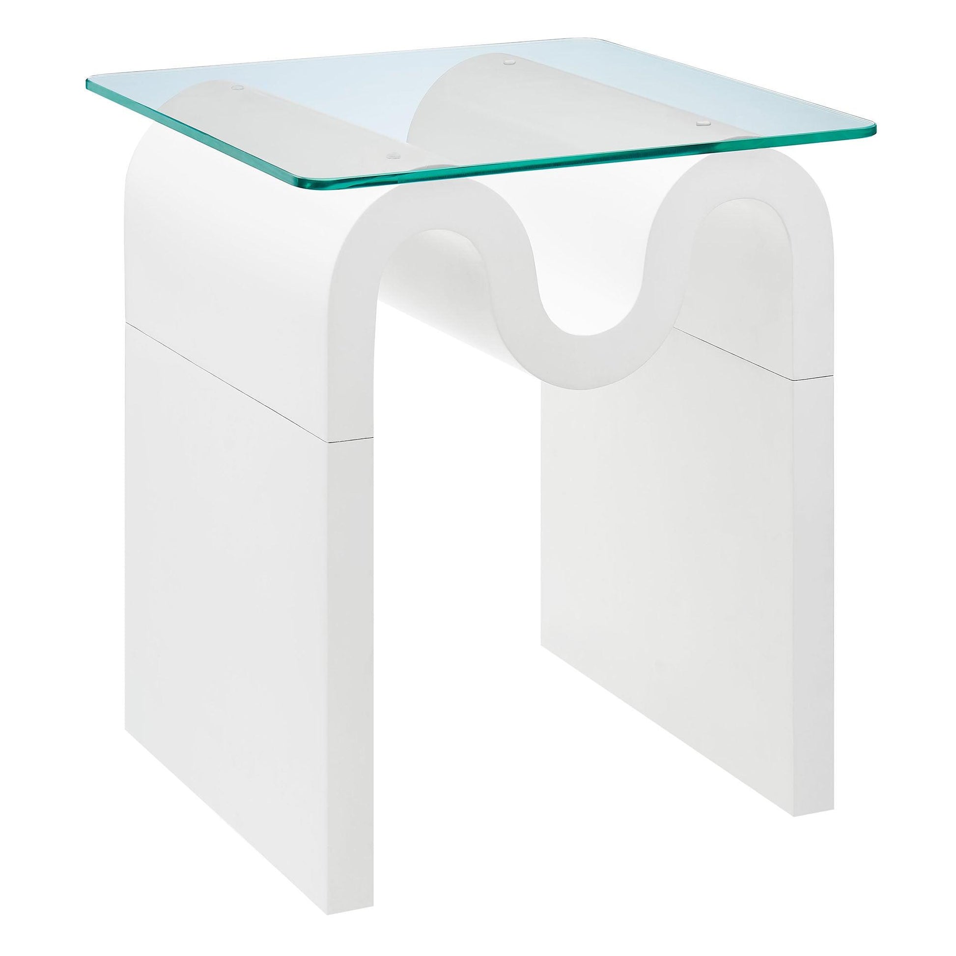Ondine Glass Top Side Table by Modway FredCo