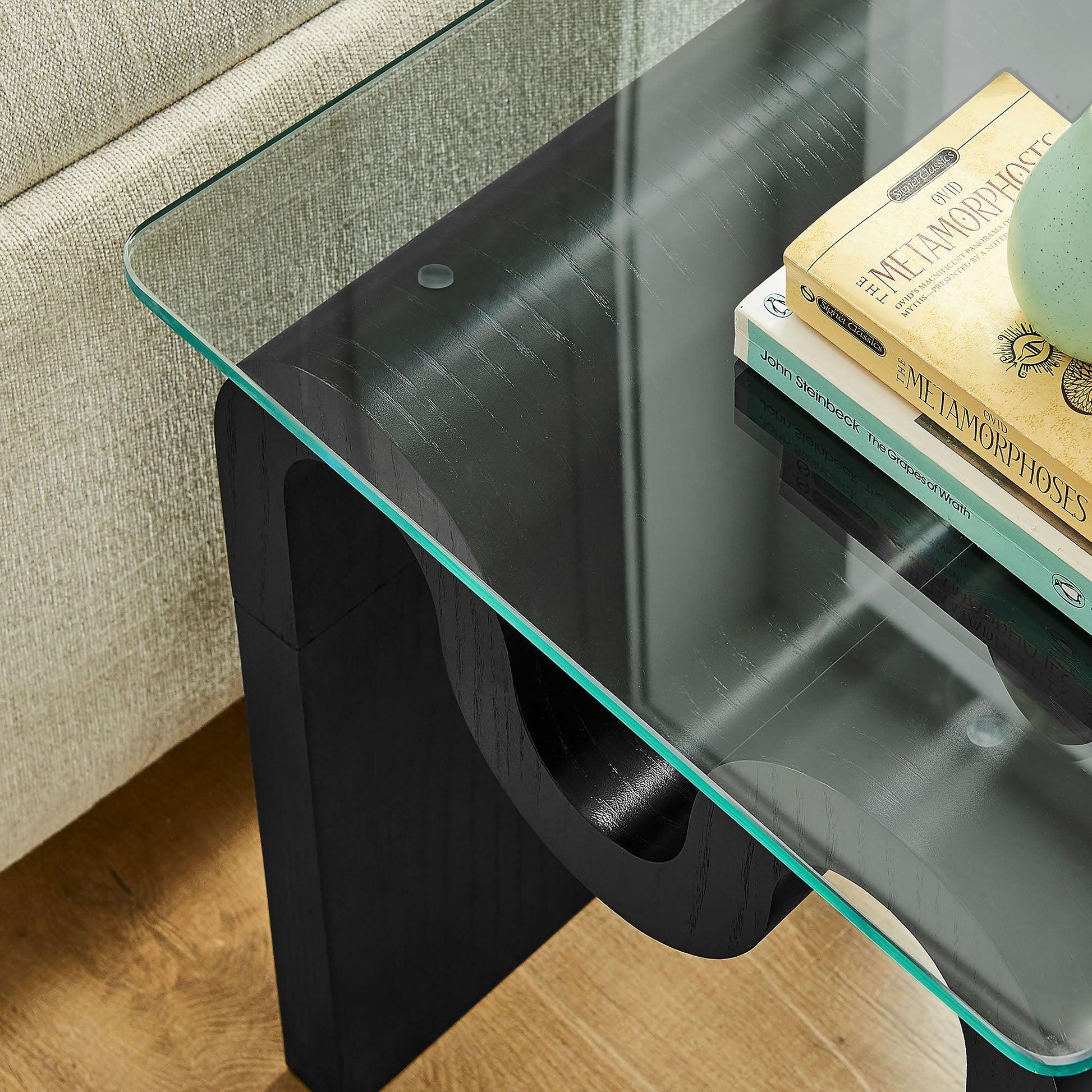 Ondine Glass Top Side Table by Modway FredCo