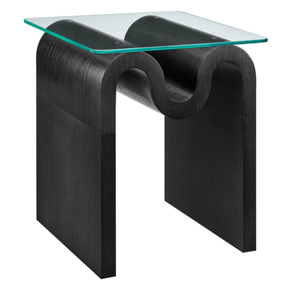 Ondine Glass Top Side Table by Modway FredCo