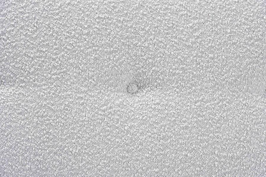 Orella Japandi Light Grey Boucle Fabric and Walnut Brown Finished Wood Bench FredCo