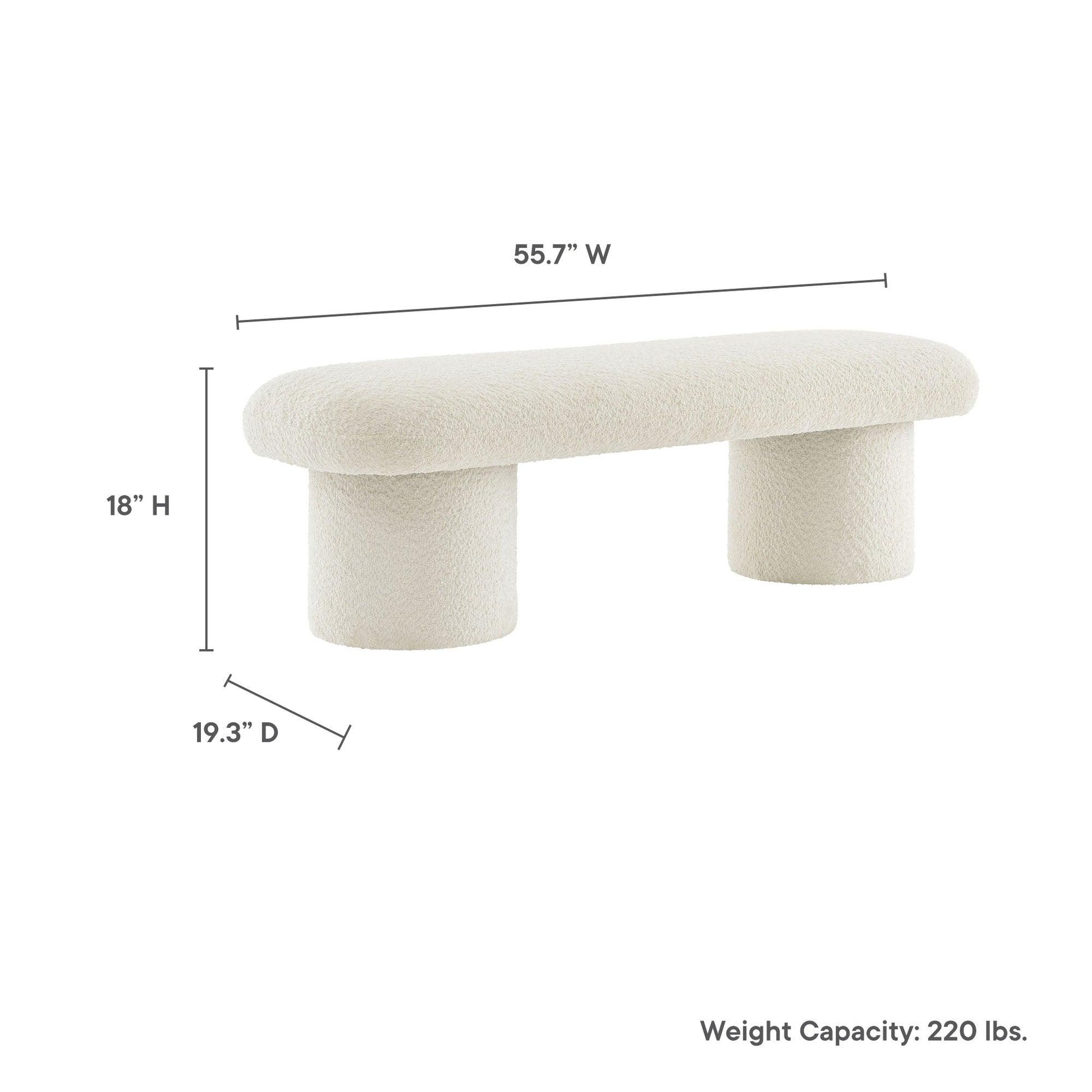 Orla Chenille Upholstered Bench by Modway FredCo