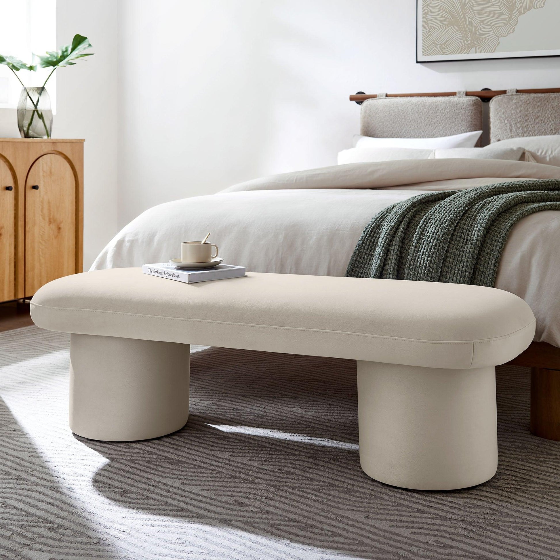 Orla Performance Velvet Bench by Modway FredCo