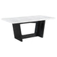 Osborne 5-piece Rectangular Marble Top Dining Set Brown and White 115511-S5BV Coaster FredCo