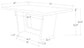 Osborne 5-piece Rectangular Marble Top Dining Set Brown and White 115511-S5BV Coaster FredCo