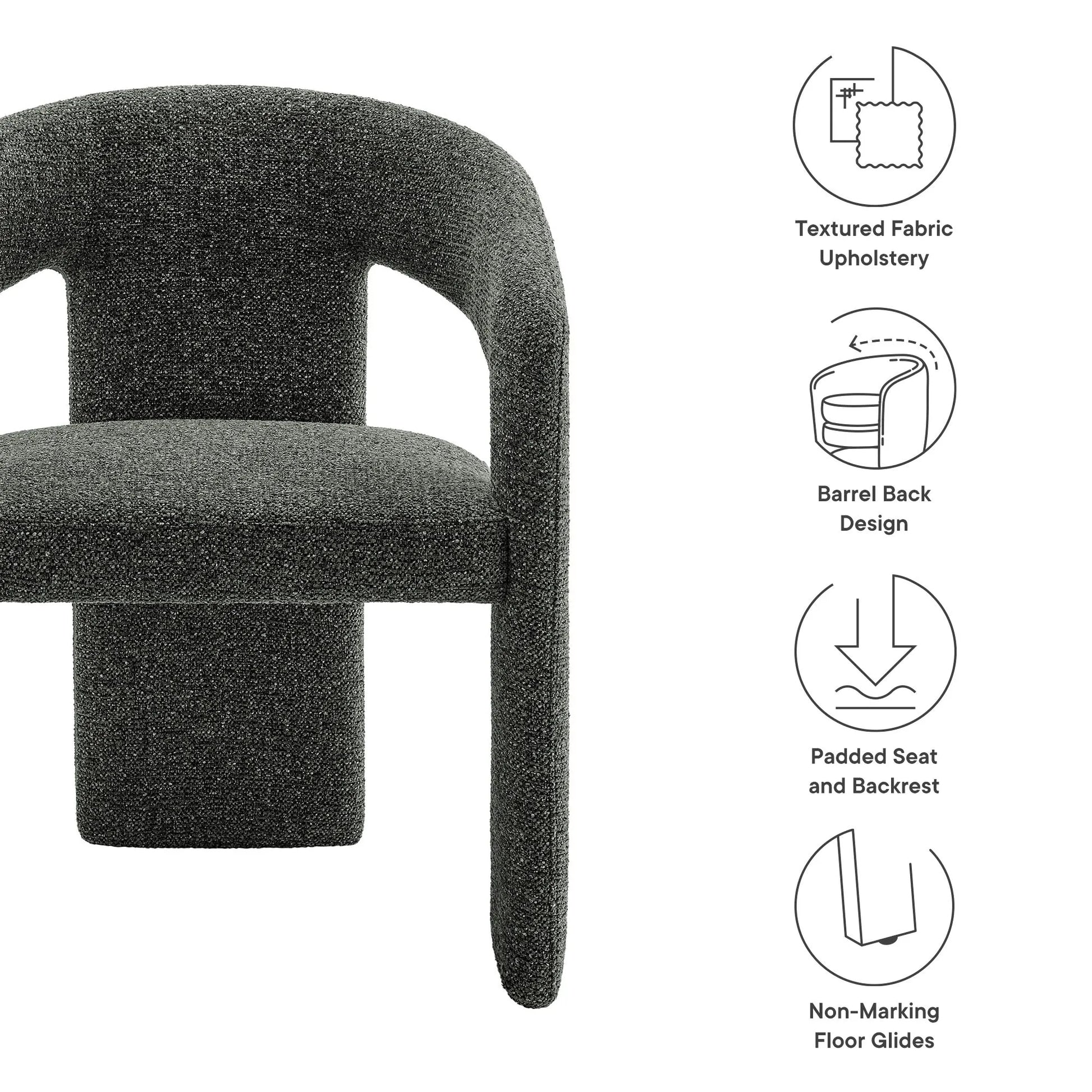 Oslo Barrel Fabric Upholstered Dining Accent Chair by Modway EEI-7224 FredCo