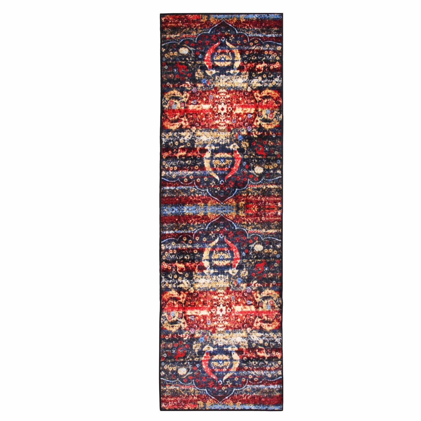 Oswell Non-Slip Foldable Vintage Damask Rug FredCo