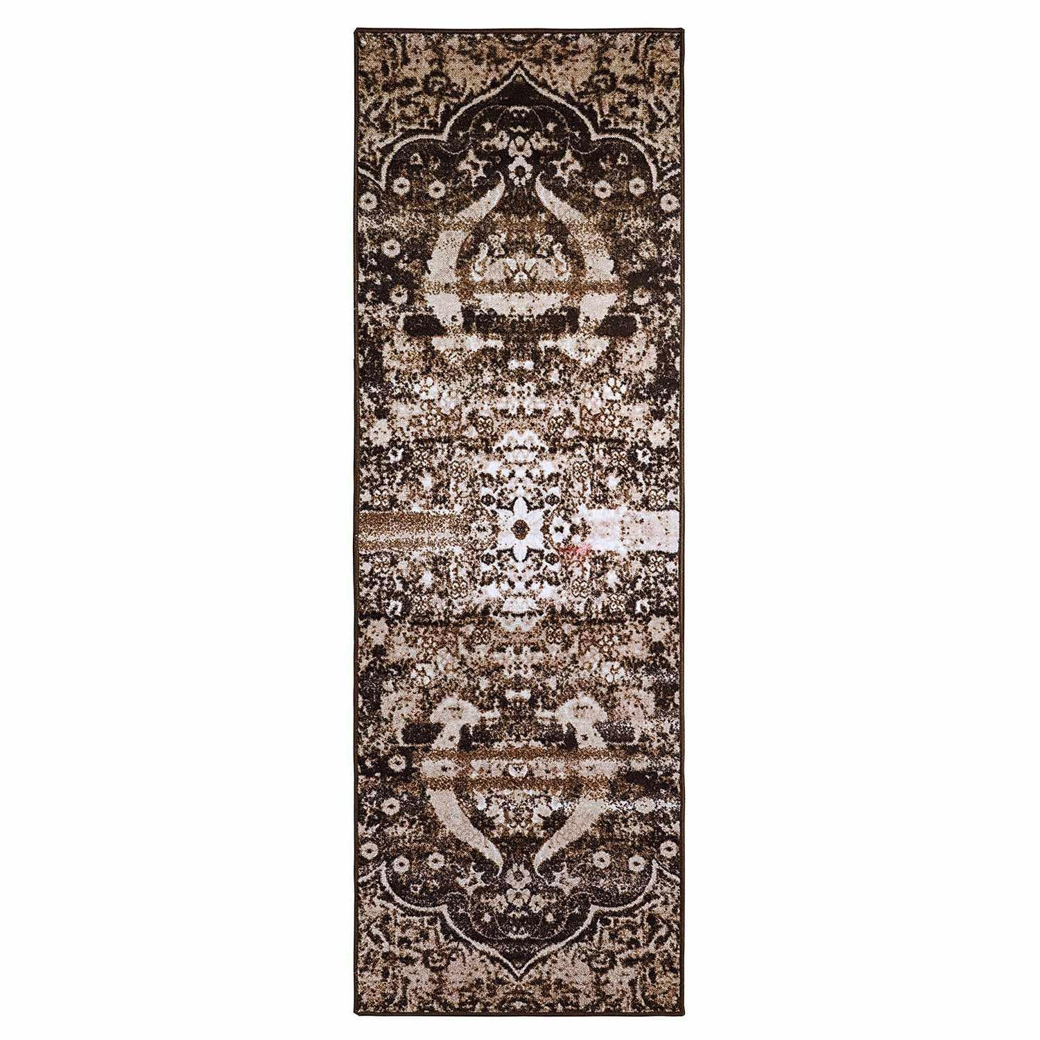 Oswell Non-Slip Foldable Vintage Damask Rug FredCo