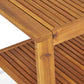 Detail of slatted wood shelving unit, modern home furniture from FredCo International