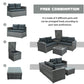 Outdoor Sofa Seating Group with Rattan Storage Box FredCo