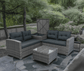 Outdoor Sofa Seating Group with Rattan Storage Box FredCo