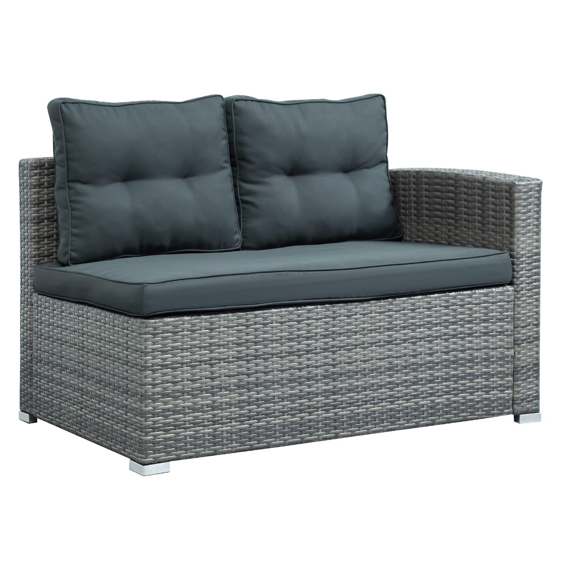 Outdoor Sofa Seating Group with Rattan Storage Box FredCo