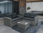 Outdoor Sofa Seating Group with Rattan Storage Box FredCo