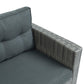 Outdoor Sofa Seating Group with Rattan Storage Box FredCo