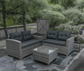 Outdoor Sofa Seating Group with Rattan Storage Box FredCo