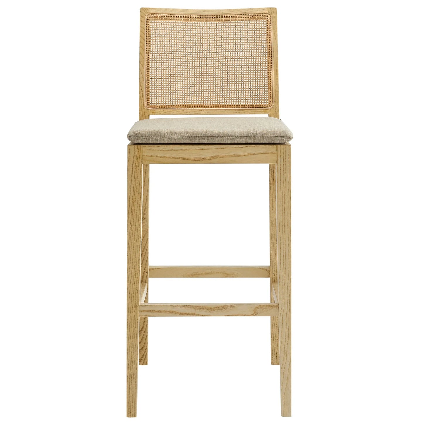 Ovard Wood and Rattan Bar Stool by Modway EEI-7289 FredCo