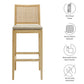 Ovard Wood and Rattan Bar Stool by Modway EEI-7289 FredCo