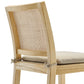 Ovard Wood and Rattan Bar Stool by Modway EEI-7289 FredCo