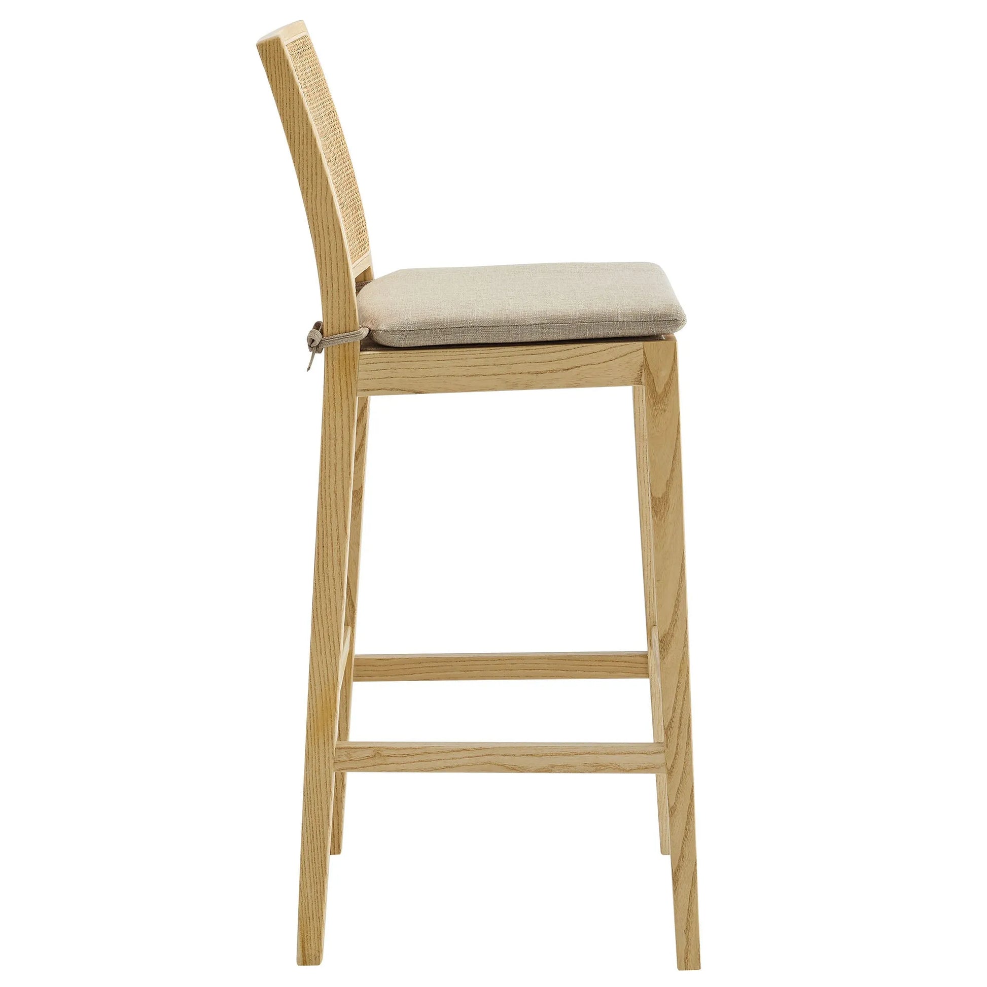 Ovard Wood and Rattan Bar Stool by Modway EEI-7289 FredCo
