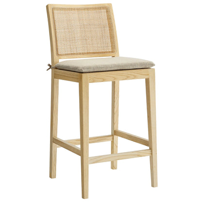 Ovard Wood and Rattan Counter Stool by Modway EEI-7290 FredCo