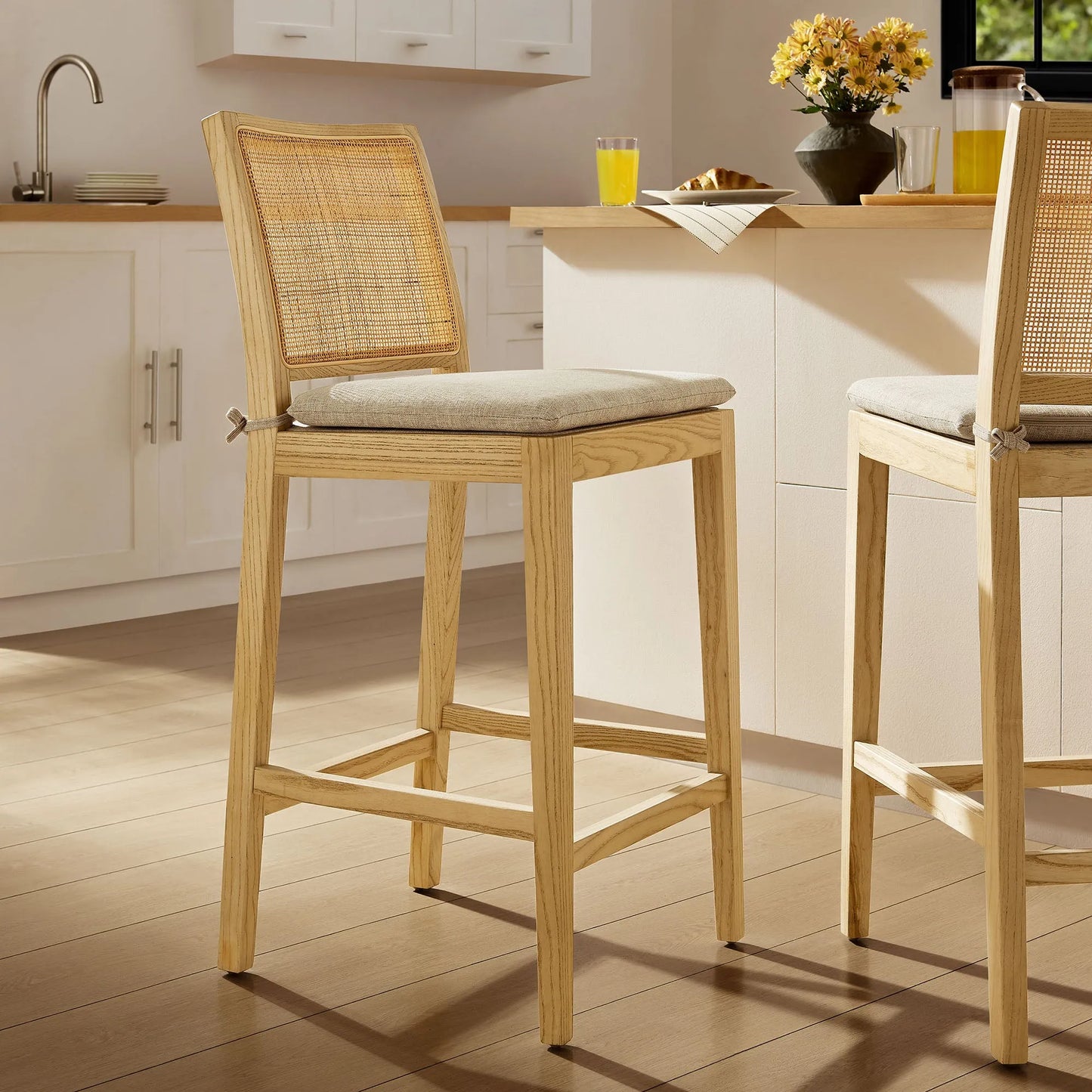 Ovard Wood and Rattan Counter Stool by Modway EEI-7290 FredCo
