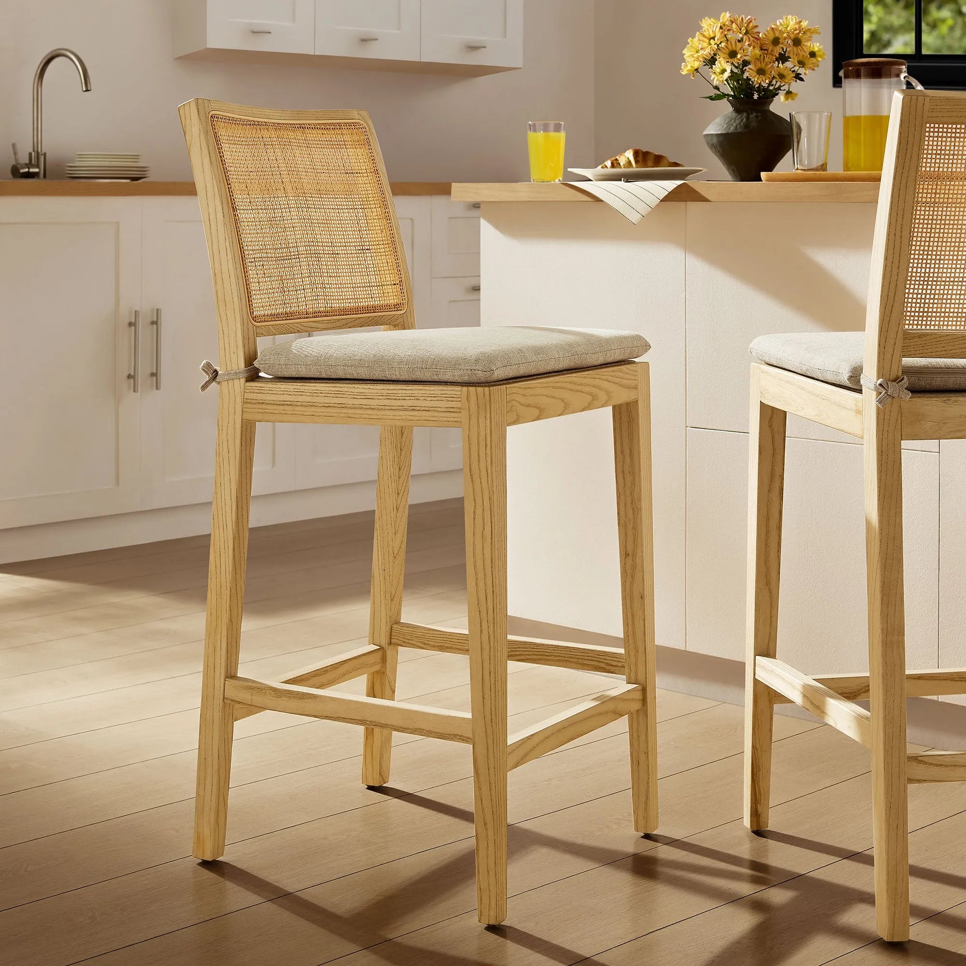 Ovard Wood and Rattan Counter Stool by Modway EEI-7290 FredCo