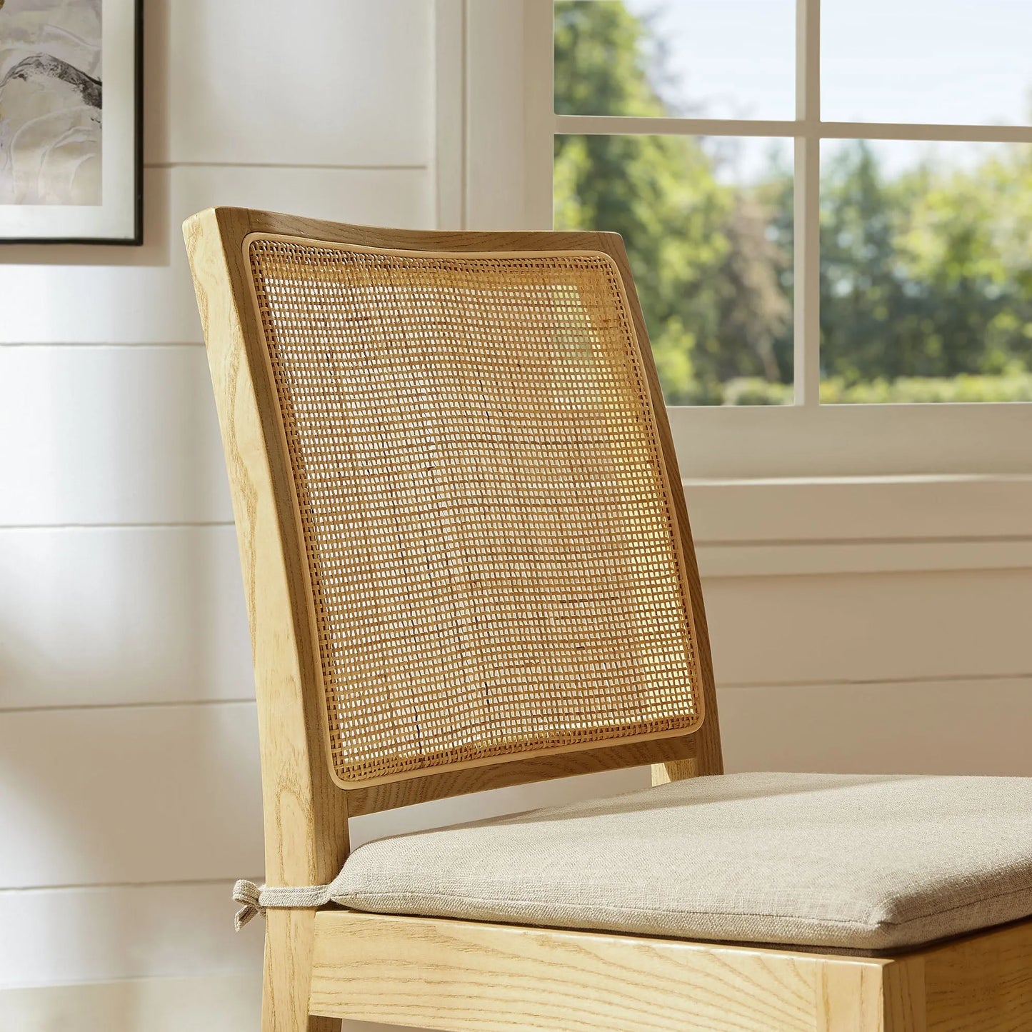 Ovard Wood and Rattan Dining Chair by Modway EEI-7288 FredCo