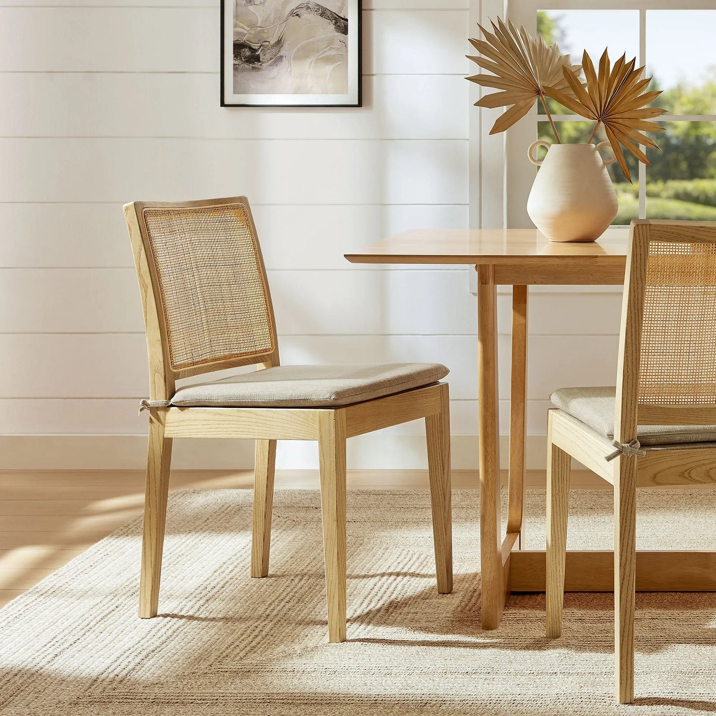 Ovard Wood and Rattan Dining Chair by Modway EEI-7288 FredCo