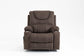 Oversized Lift Recliner Chair with Dual OKIN Silent Lift Motor, Multi-Function Massage, Heating, and Cup Holders, Coffee FredCo