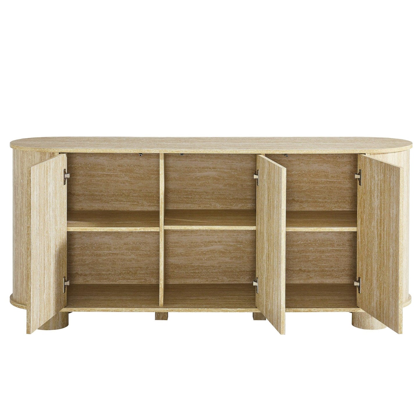 Overture 63” Oval Faux Travertine Sideboard by Modway FredCo