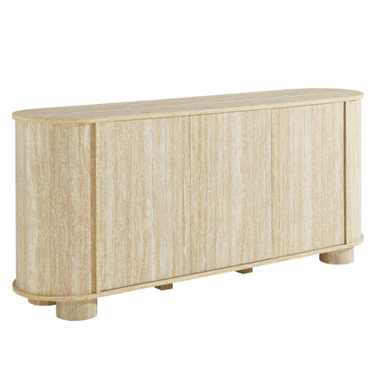 Overture 63” Oval Faux Travertine Sideboard by Modway FredCo