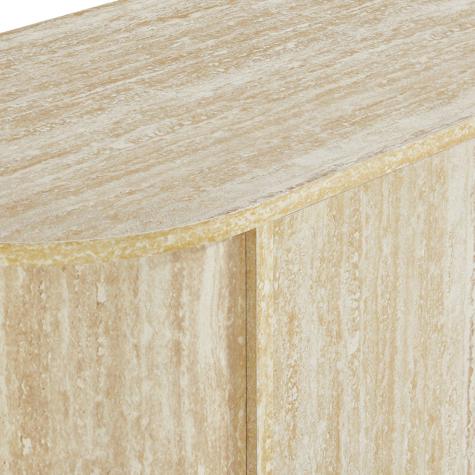 Overture 63” Oval Faux Travertine Sideboard by Modway FredCo