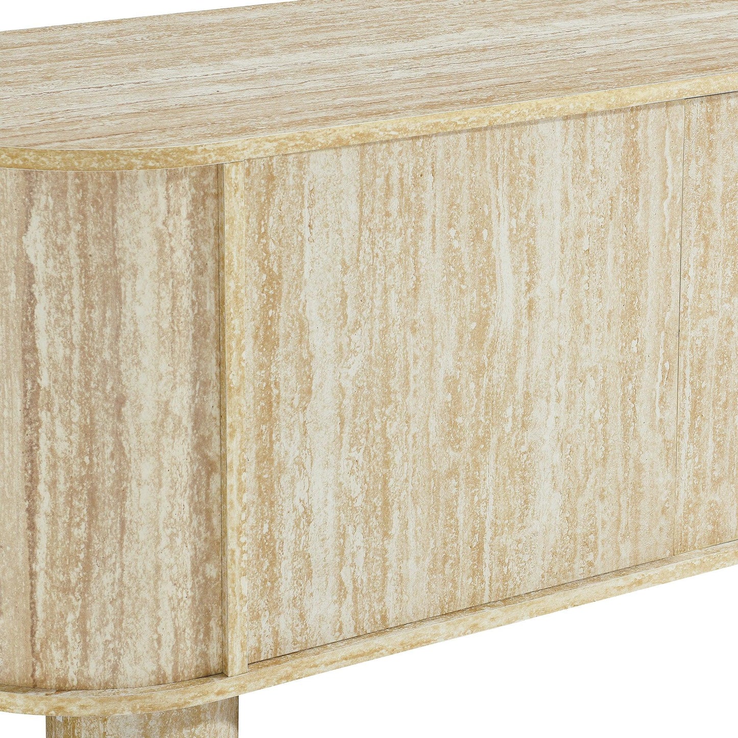 Overture 63” Oval Faux Travertine TV Stand by Modway FredCo