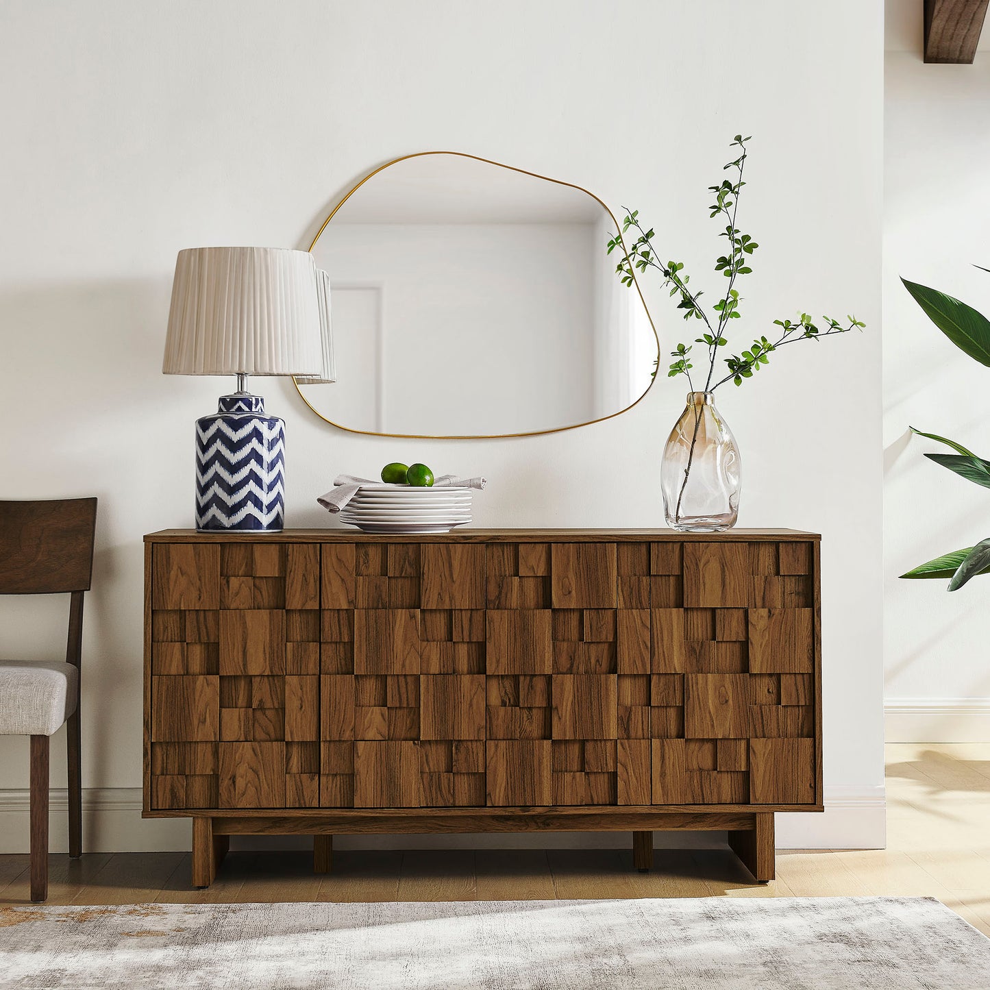 Owen 59 Inch 4 Door Geometric Sideboard by Modway EEI-7448 FredCo