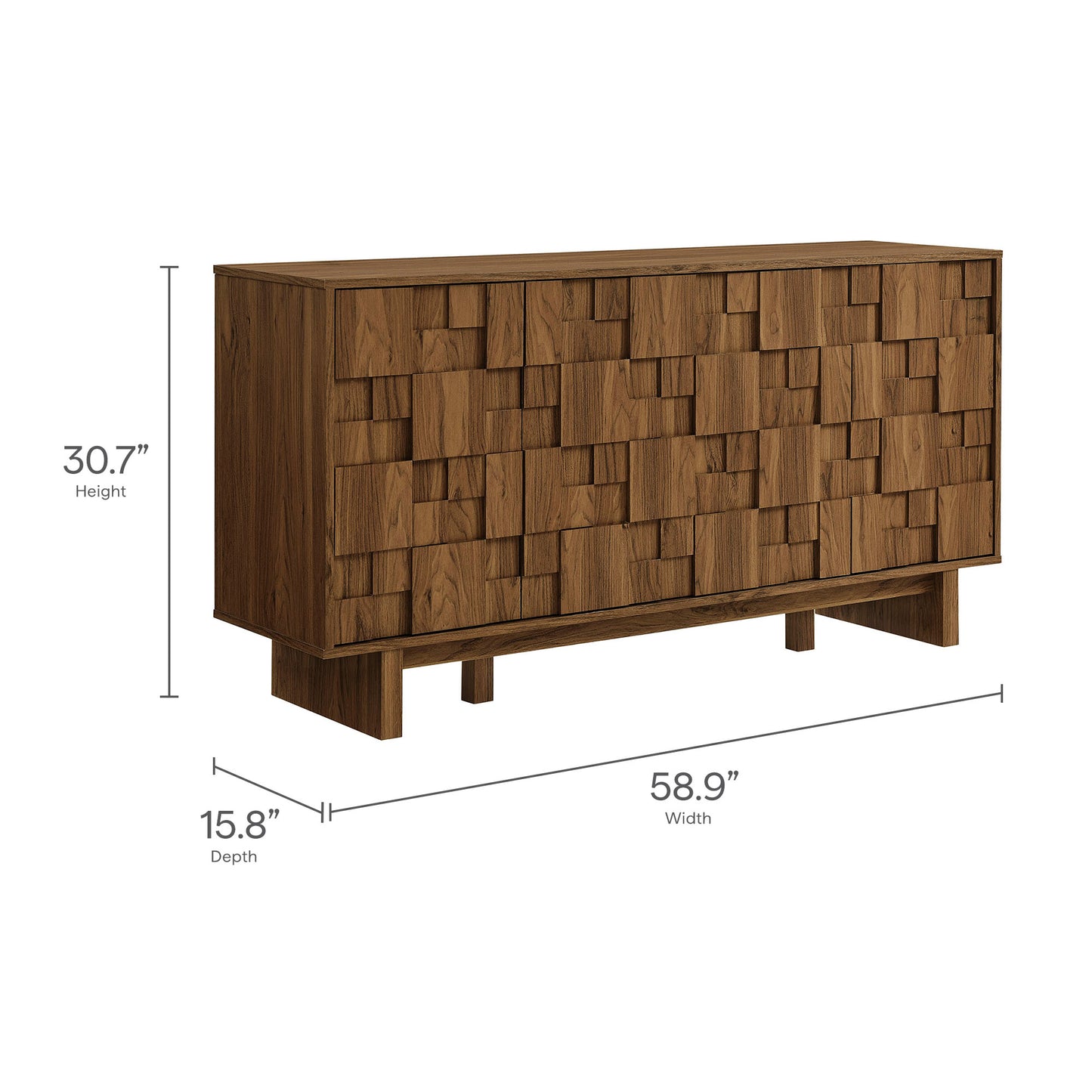 Owen 59 Inch 4 Door Geometric Sideboard by Modway EEI-7448 FredCo