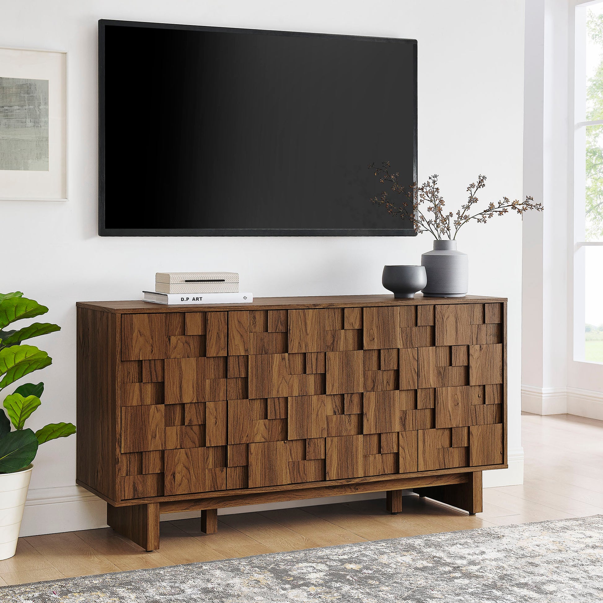 Owen 59 Inch 4 Door Geometric Sideboard by Modway EEI-7448 FredCo