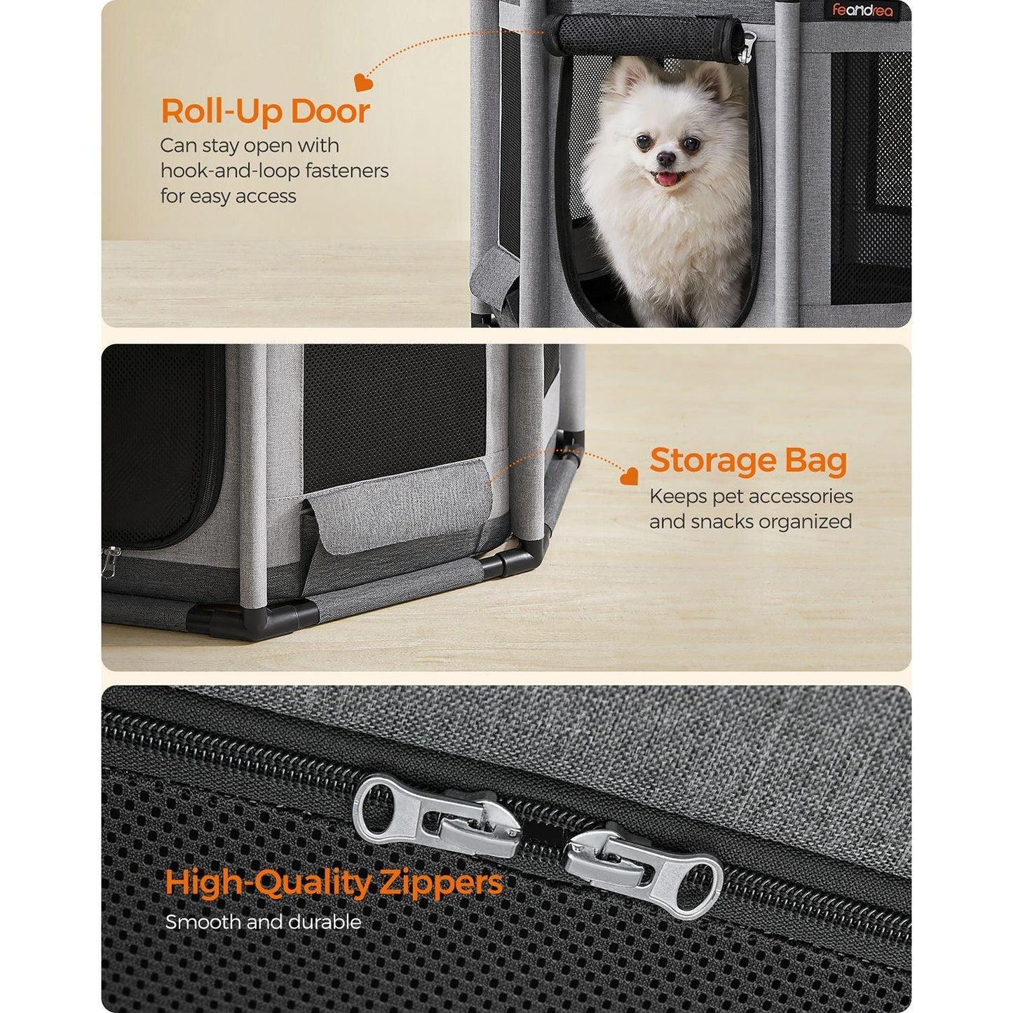 Oxford Fabric Dog Fence 28.9 x 28.9 x 16.9 Inches FredCo