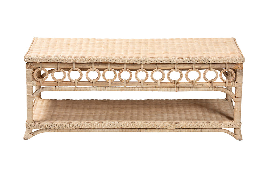 Oxford Natural Rattan Coffee Table FredCo