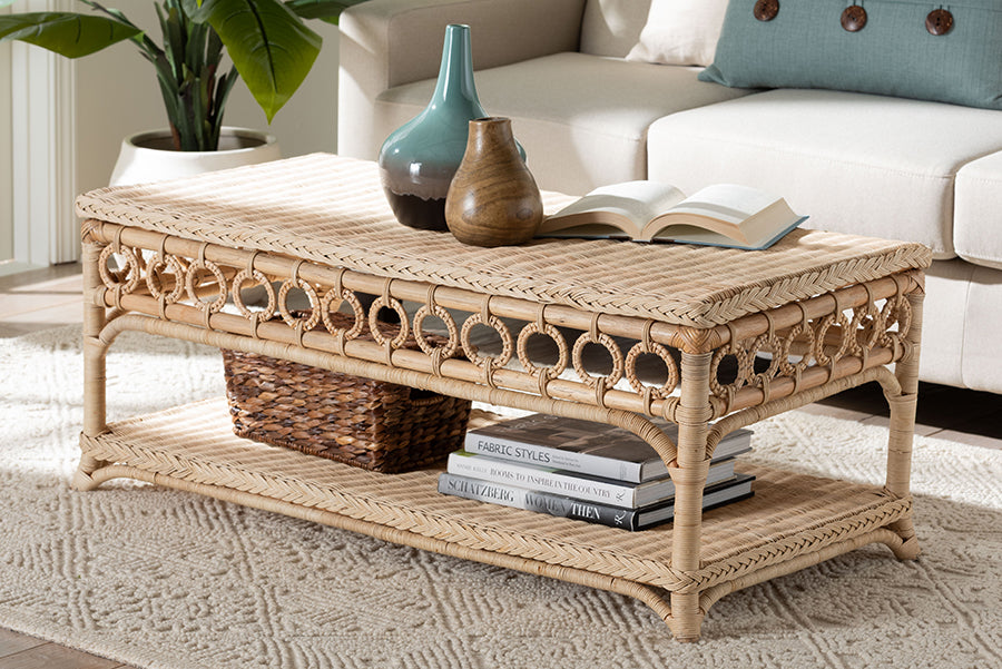 Oxford Natural Rattan Coffee Table FredCo