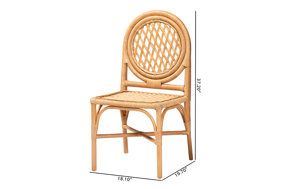 Oxford Natural Rattan Dining Chair FredCo