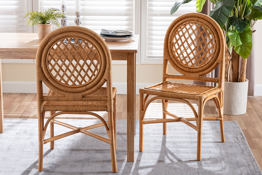 Oxford Natural Rattan Dining Chair FredCo