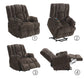 Pacay Brown Chenille Power Motion Recliner with Lift, Heating & Massage Function FredCo