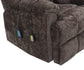 Pacay Brown Chenille Power Motion Recliner with Lift, Heating & Massage Function FredCo