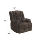 Pacay Brown Chenille Power Motion Recliner with Lift, Heating & Massage Function FredCo