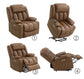 Pacay Brown Leather Aire Power Motion Recliner with Lift, Heating & Massage Function FredCo