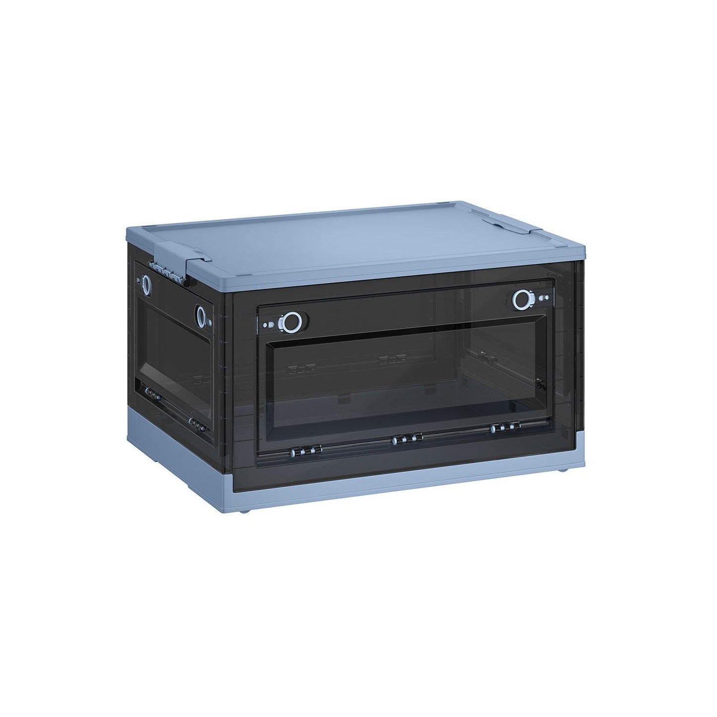 Pack of 1 Storage Bins 68L Blue and Gray FredCo