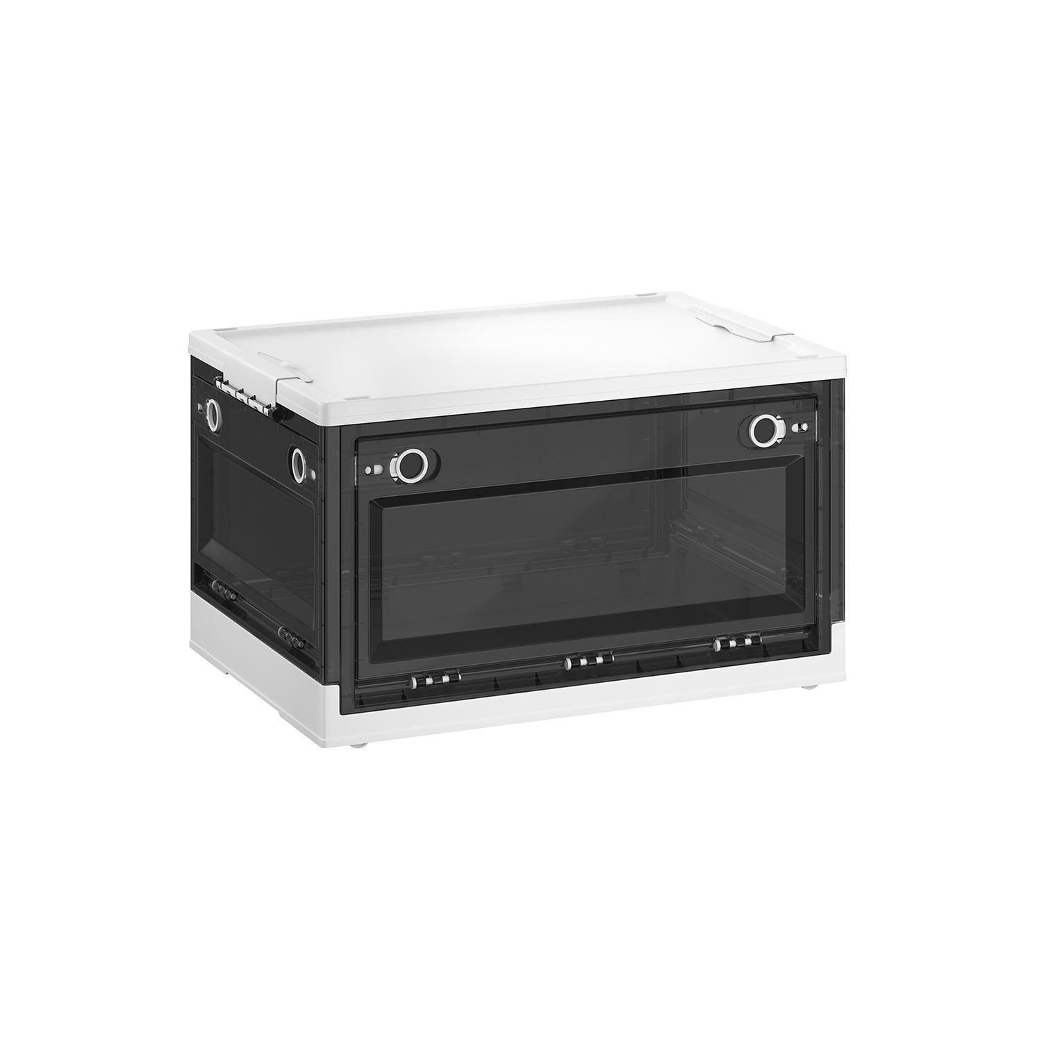 Pack of 1 Storage Bins 68L White and Gray FredCo