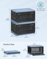 Pack of 2 Storage Bins 44L Blue and Gray FredCo