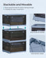 Pack of 2 Storage Bins 44L Blue and Gray FredCo