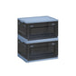 Pack of 2 Storage Bins 44L Blue and Gray FredCo
